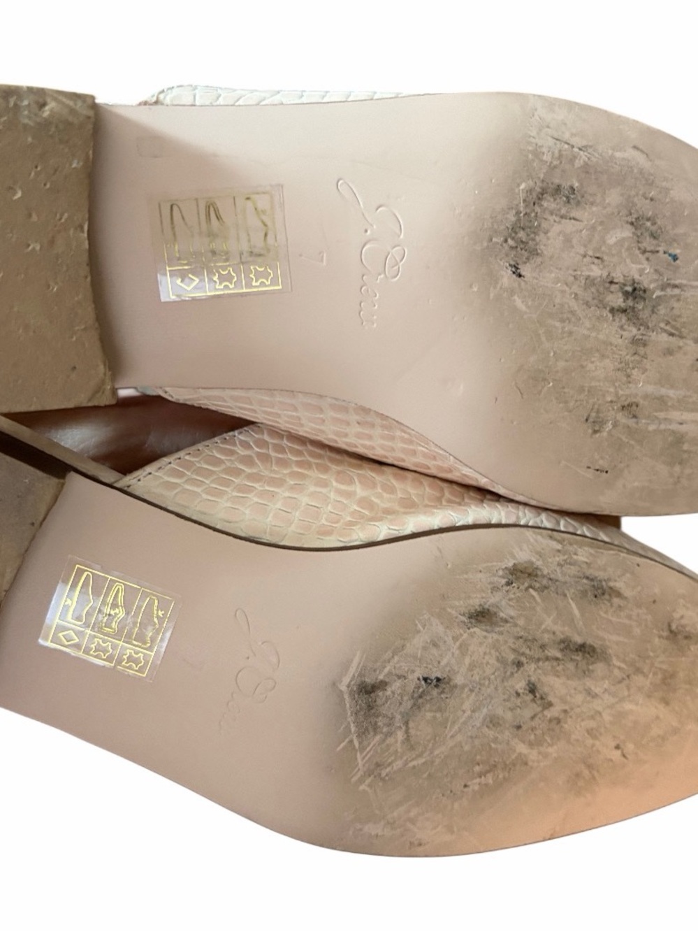 J. Crew Kiltie Academy Penny Loafer Leather Mules size 7 Sunwashed Pink - Picture 8 of 9
